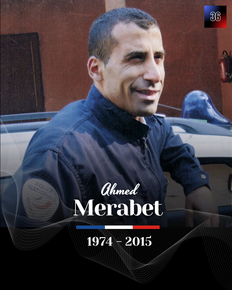 36_qdo's tweet photo. Ahmed Merabet, policier, est la douzième victime des frères Kouachi.
Le 7 janvier 2015, juste après l’attentat contre Charlie Hebdo, il fonce sur place.
Il est abattu froidement, à l’arme de guerre, dans la rue. Il avait 40 ans.
N'oublions jamais. https://t.co/93DNi3eXqV