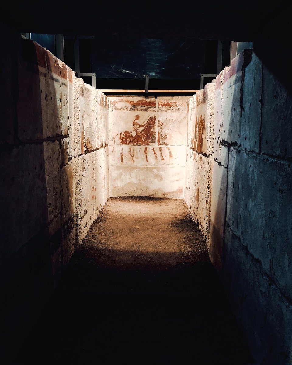ArcheoLogica's tweet photo. La Tomba dei Cavalieri. Un esempio di altissimo livello pittorico della tradizione artistica della #Daunia, in un parallelo con gli esempi noti da Paestum.
Proveniente da Arpi, ricostruita presso il Museo Civico di Foggia.
#art 
#Archaeology 
#ancientart https://t.co/zCr29ZRy8A