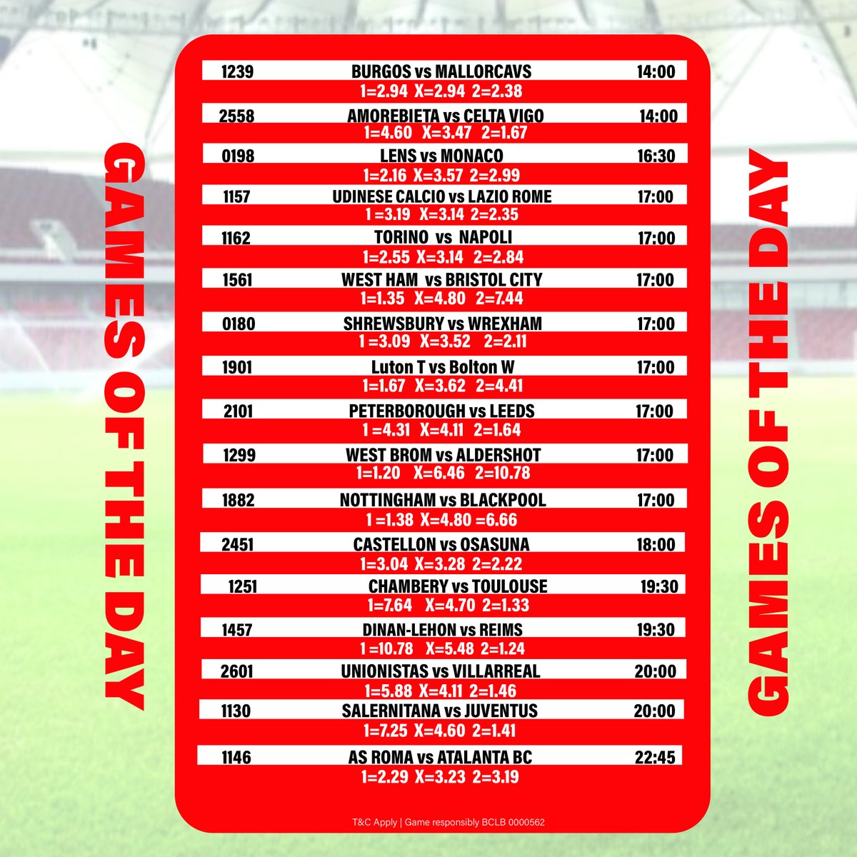 Meridianbetke's tweet photo. 💥 SUNDAYS ARE FOR FOOTBALL !!
Catch the FA, Copa del Rey, Coupe de France, SERIE A Action on https://t.co/FpRXS3A8lb
👉 Play on your favourite matches here: https://t.co/Mq0Wf0dGh3
#MeridianbetKE #FACup #winaniphone13 #FreeSpins #WinBig #FACup #SerieATIM #nairobi #kenya https://t.co/9EorMr8iRe