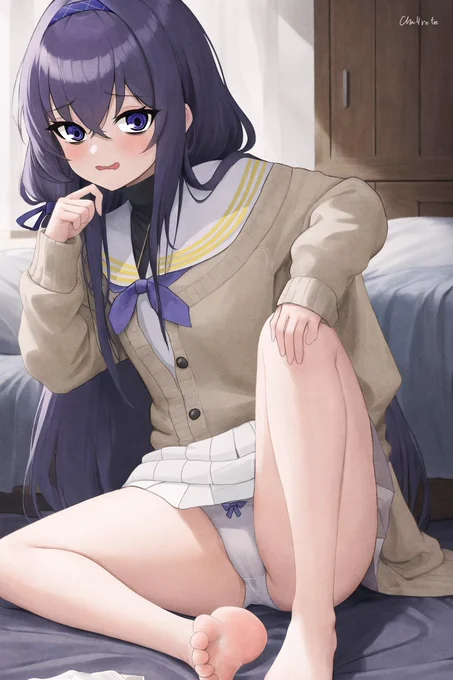 わ、わたしのパンツなんか見ても面白くもなんともないですよね・・・・ 