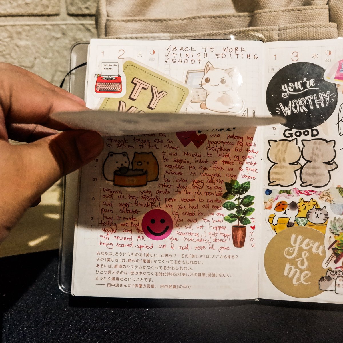 ahmanieee's tweet image. last week. Jan 2-6 journal log 

#journal #journaling #visualjournal #visualjournaling #hobonichitecho #hobonichi #hobonichiplanner #TherapeuticActivities #stressreliver #hobby