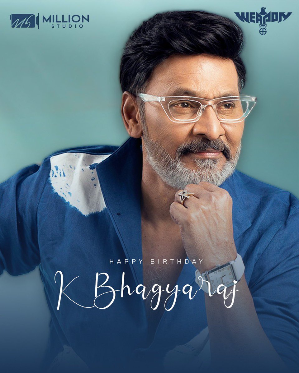 Cheers to another year of brilliance and charm! Happy Birthday to the ever-talented Bhagyaraj. Your legacy continues to inspire and entertain. 

#HBDKBhagyaraj #HappyBirthdayKBhagyaraj #millionstudio