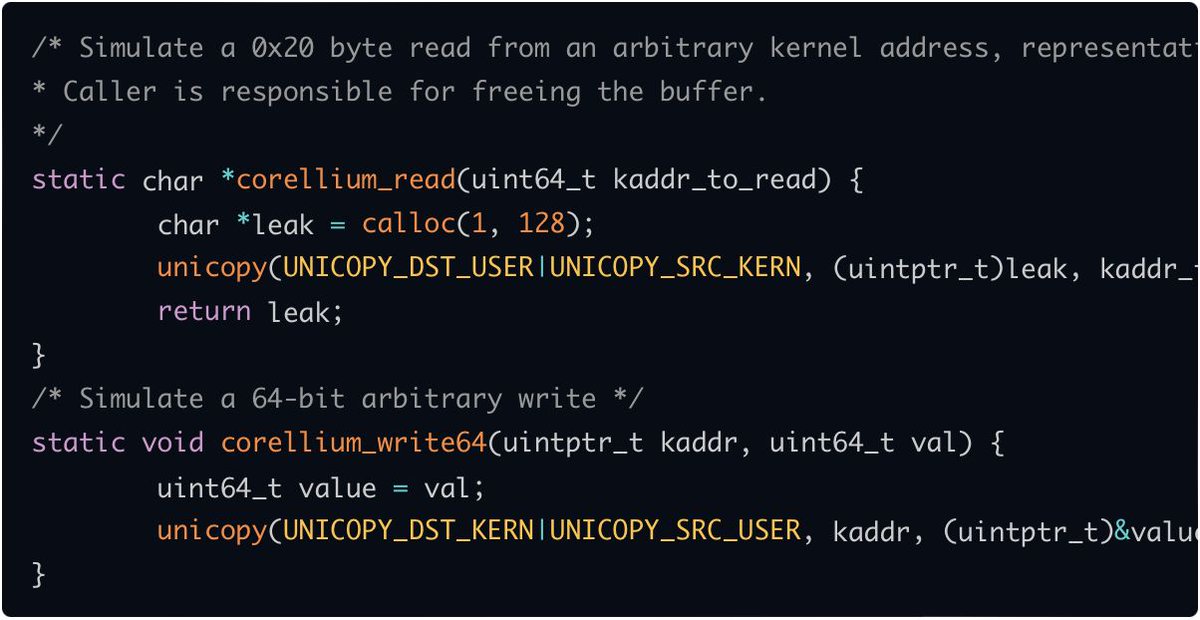 0xor0ne's tweet photo. Interesting reading on UNIX pipes as exploitation primitive/techniques in iOS kernel
Credits Chris Williams (@CorelliumHQ)

https://t.co/nwEUGDjxNa

#infosec #ios https://t.co/Yc8bzVKkeM