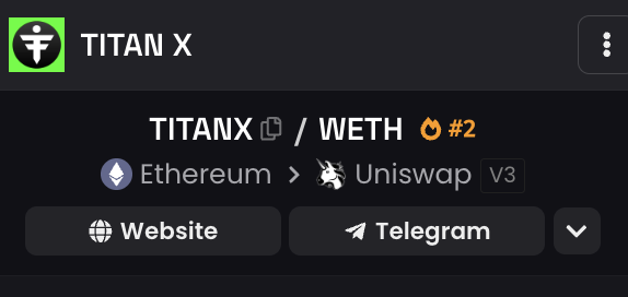 inkayknows's tweet photo. $TITANX #2 on All of #Ethereum 

Top 10 for 72 days straight since launch. https://t.co/dkb7GDN7pg