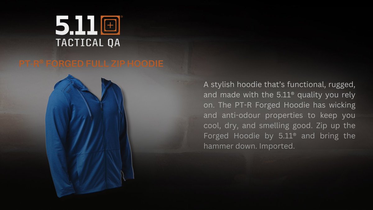 511tacticalqa's tweet photo. "Check out the PT-R Forged Hoodie from 5.
11®! It combines fashion and function with superior
wicking and anti-odor technology. 🔥"
.
.
#511tacticalqa #alwaysbeready🔥
#ptrforgedfullzip #hoodie https://t.co/zutJd6ao0M