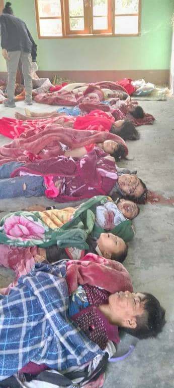 Breaking News- Army bombed Christian pagoda in Kanan San Pyi village, Kham Pat city. 11 people died including 2 children. Death toll likely to increase.<a href="/Pontifex_pt/">Papa Leão XIV</a> #WhatsHappeninglnMyanmar
