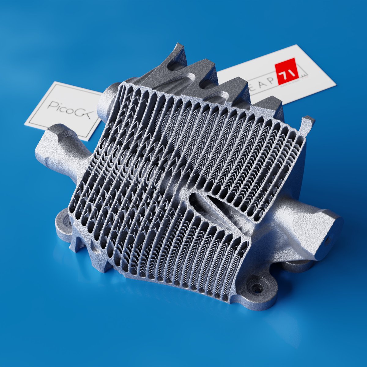 leap_71's tweet image. This is a cut through a #heatexchanger created through one of our #ComputationalEngineering models. The source code for the model is available on the LEAP 71 Github, check it out. github.com/leap71  

All based on @PicoGK our #opensource geometry framework.