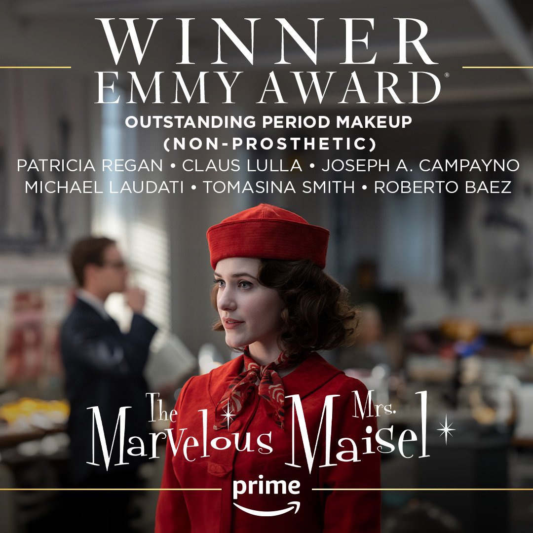 Congratulations to the #MrsMaisel team on their Emmy Win for Outstanding Period Makeup! #Emmys