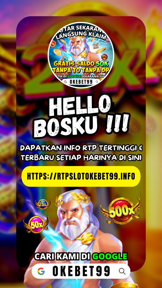 okebet99's tweet photo. Akses link  RTP Live Terbaru  melalui link berikut ini ⤵️🥰
https://t.co/XGpfjhi32x

Kami doakan semoga anda JP dan Maxwin 😊🔥
#okebet99 #rtpslot #slotonline #rtp #linkslot #slotgacorhariini
#gratissaldo #StarAcademylive #situsslot #gameslot #pragmaticplay #habanero #pgsoft https://t.co/MnQKszMsz6
