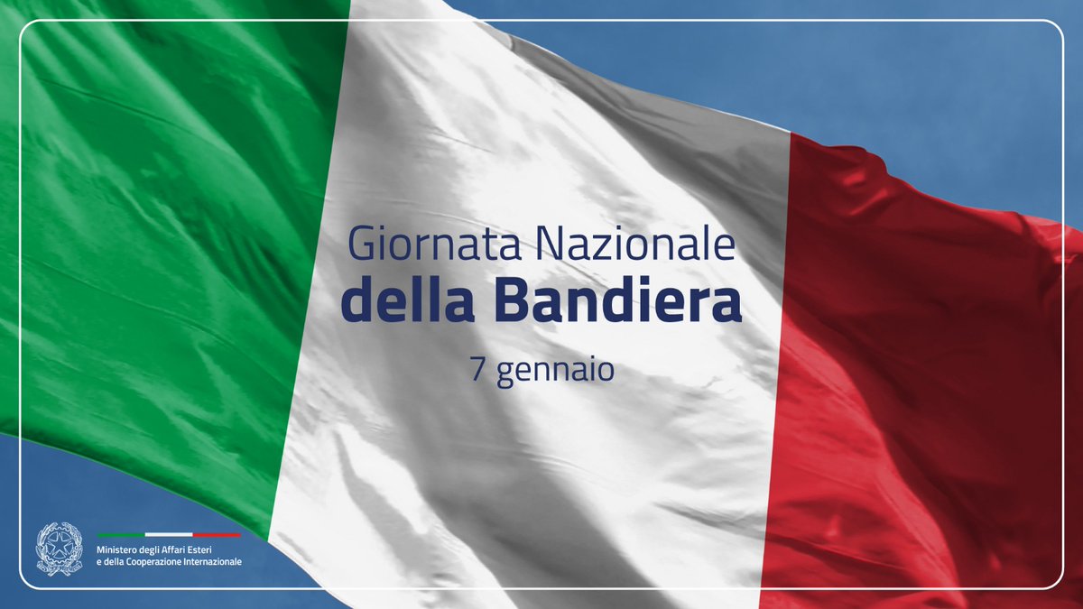 💚🤍❤️Celebriamo il simbolo dell'unità e dell'orgoglio italiano in questa Giornata nazionale della bandiera . Diffondiamo la nostra storia, la nostra lingua e la nostra cultura nel mondo. Viva l'Italia! 🇮🇹 #7gennaio #tricolore