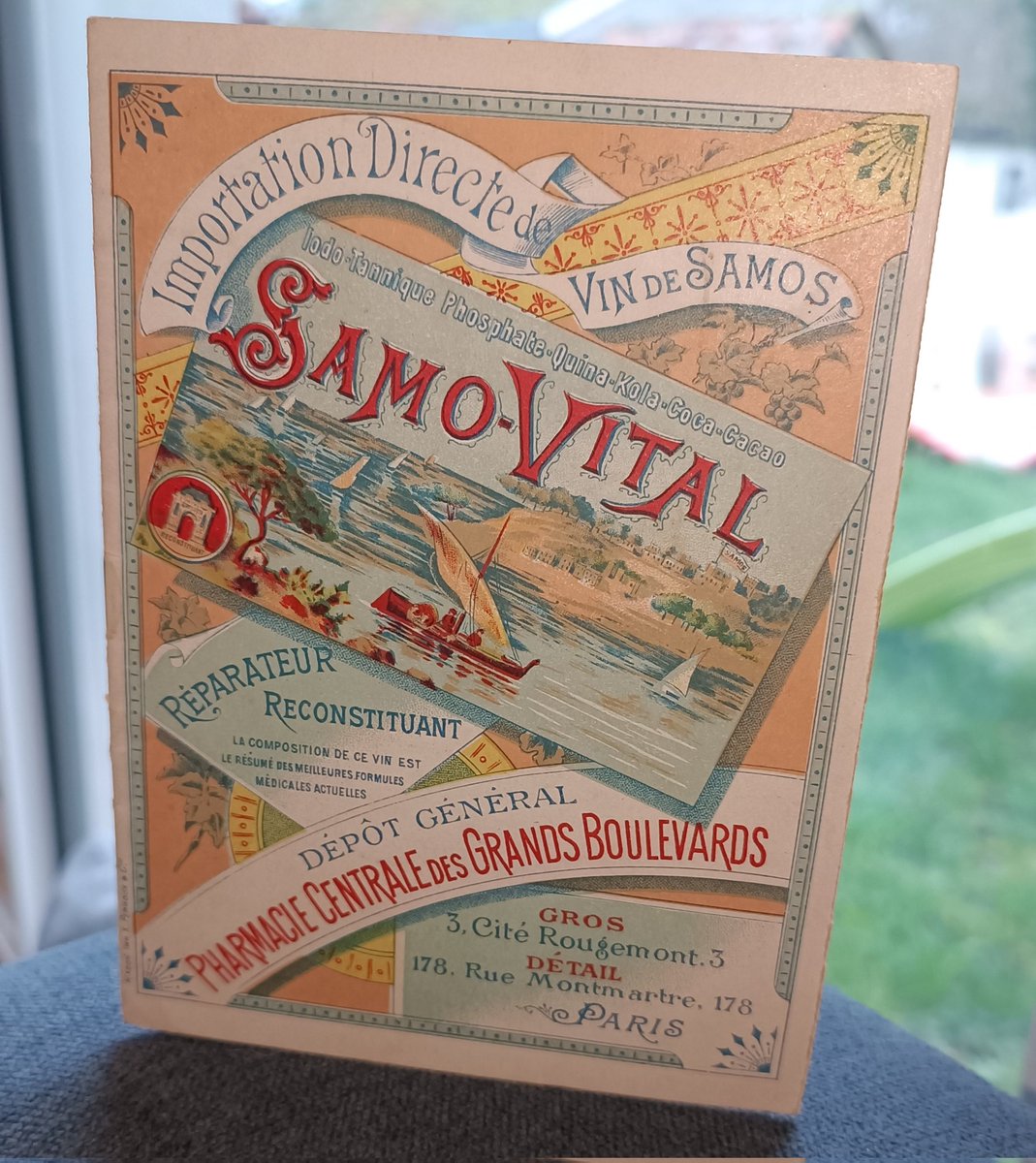 Une vraie panacée ce vin médicinal fin XIXe/début XXe 😅 : "Combat avec succès : anémie, chlorose, migraine, étouffement, dyspepsie, lourdeurs, langueur, faiblesse, débilité, dénutrition, arthritisme, scrofule, lymphatisme, neurasthénie, mélancolie, rachitisme, inertie, apathie,