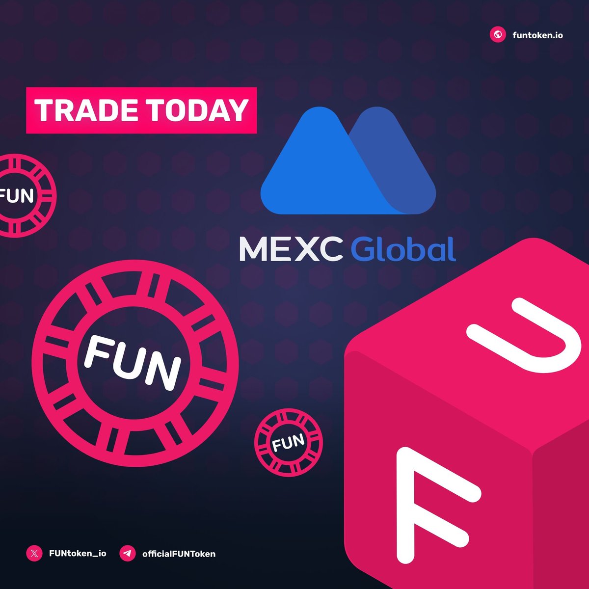 FUNtoken_io's tweet photo. Explore $FUN on @MEXC_Official for an international trading experience. Get started:  #MEXCGlobal #FUNToken #CryptoExchange

https://t.co/X2SGdn54mW https://t.co/GuqEP5qxGT