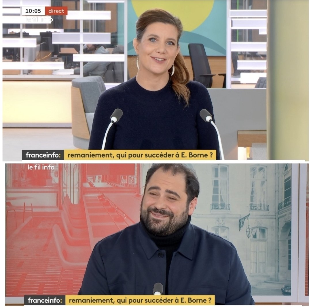 Roux76841941's tweet photo. @CamilleGrenu et @DDreuil sur @franceinfo TV
#LeFilInfo 📺📈👍 https://t.co/qu7JmrZSsk