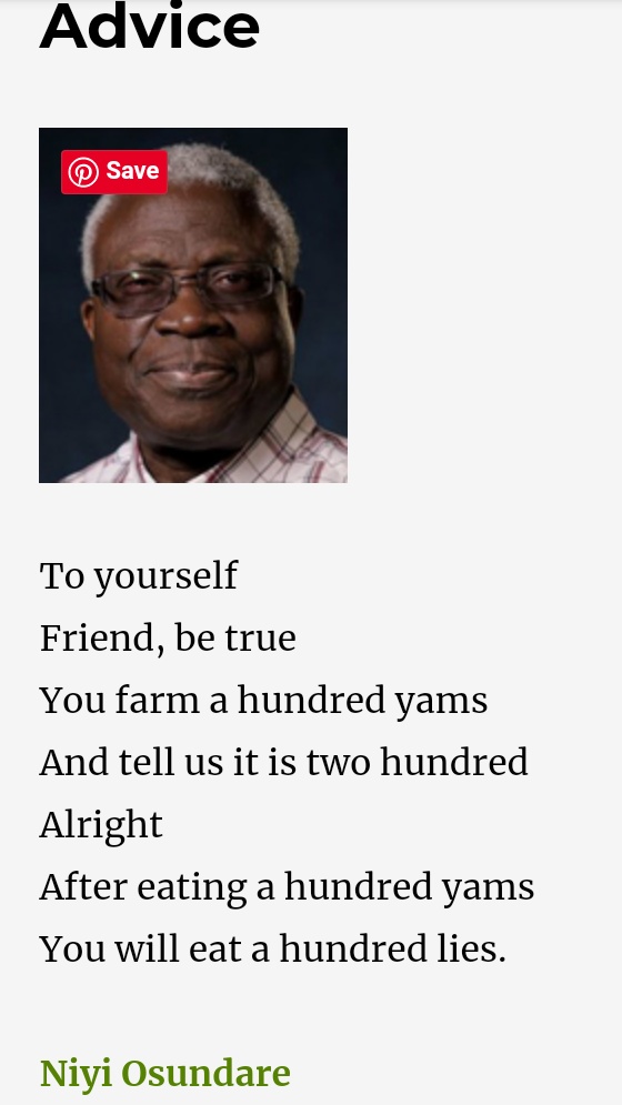 For the love of Niyi Osundare's wittiness...

#AfricanPoets2024 #Day7
