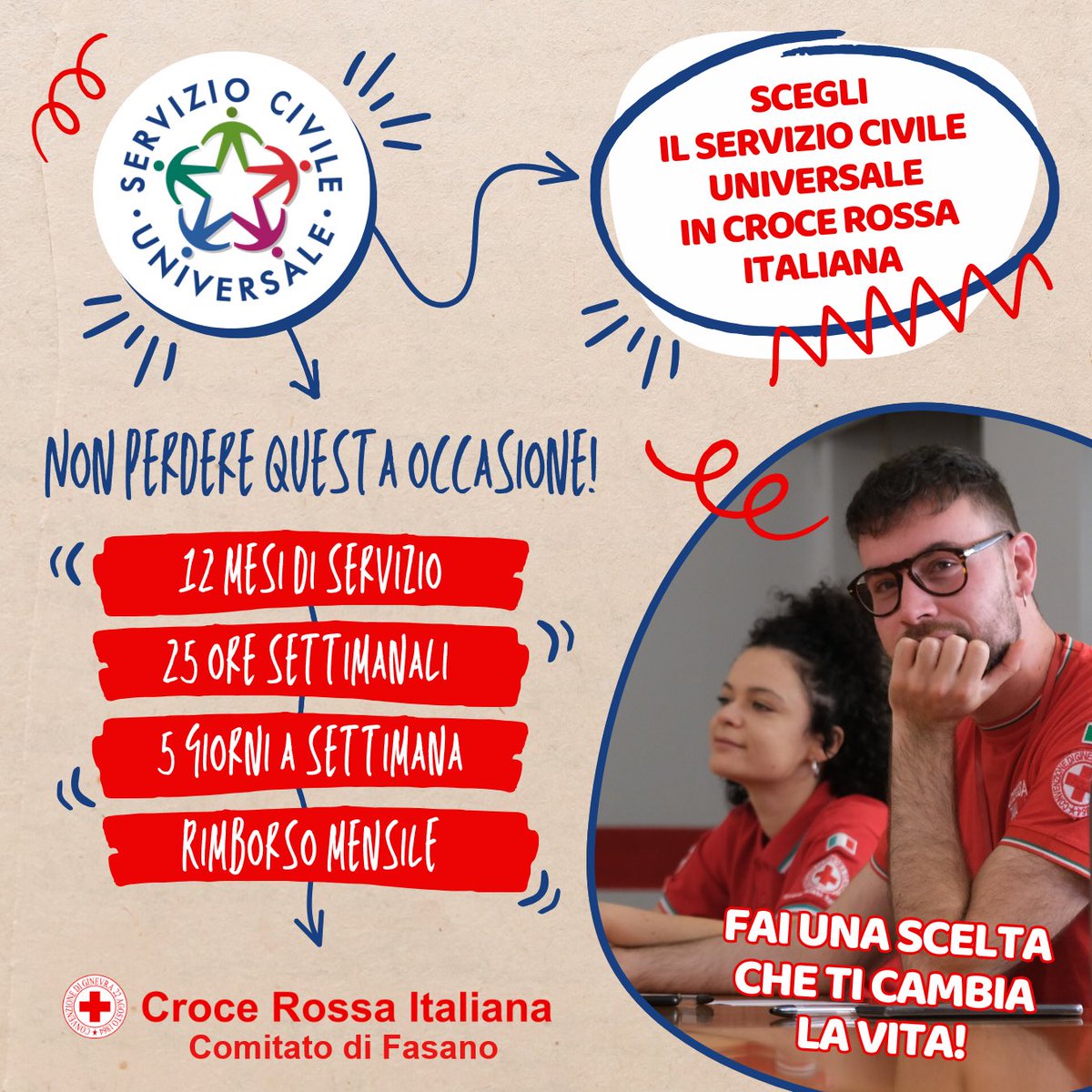 crifasano's tweet photo. Servizio civile: aperte le candidature per 6 posti nella Croce Rossa di Fasano

25 ore settimanali e rimborso mensile di 507 Euro per 12 mesi

Leggi la notizia su https://t.co/NnV9aSOrw2: https://t.co/GDhEd0ZsZh https://t.co/WPmrlDIm3T