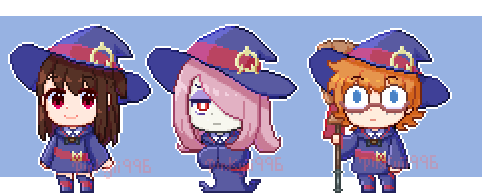 Pinkyii996's tweet photo. Some free time to draw
Little Witch Academia Fanart
#pixelart #ドット絵 #pixquare https://t.co/oESwUdHQUQ