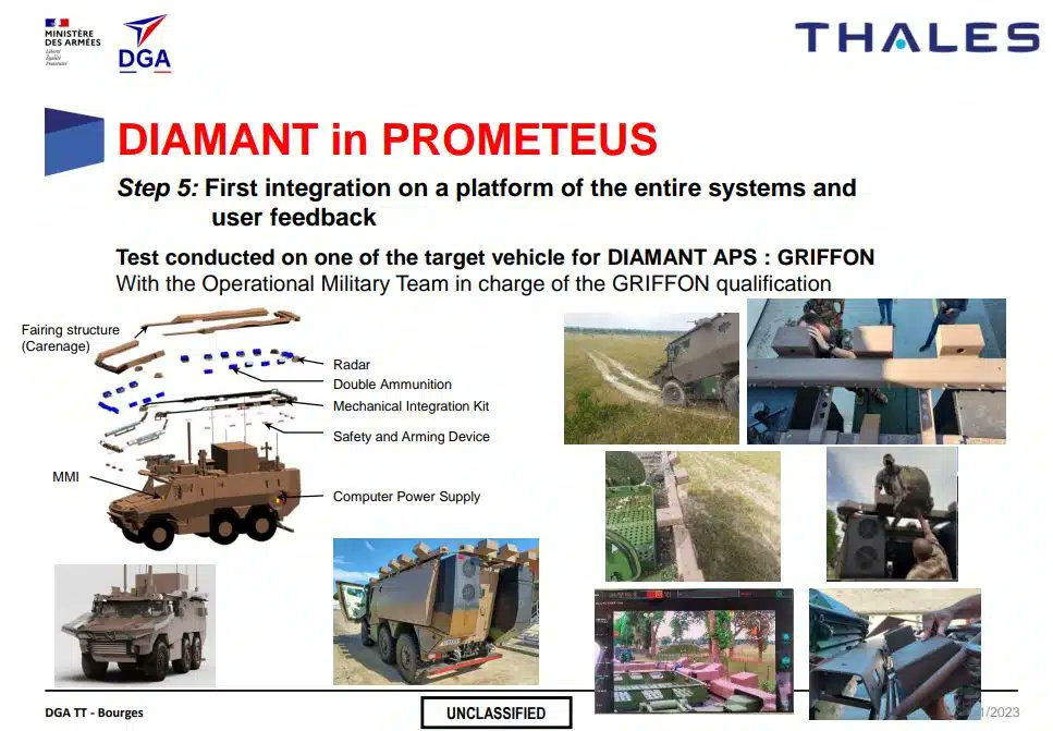 The DIAMANT hard kill APS system from Thales, which has been developed since 2019, will be able to start protecting French armored vehicles from 2026. 
Hard Kill  Diamant APS will be intended to protect the new Scorpion, EBRC Jaguar, VBMR Griffon and VBMRL Serval armored…