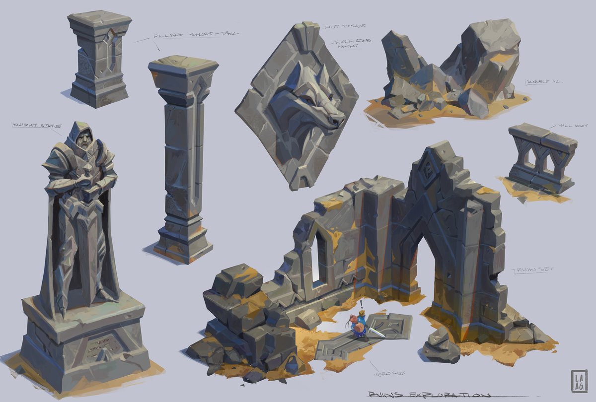 ed_laag's tweet photo. Exercises from last year. sketches + detail of ruins. #conceptart #environmentart #sketches #ruins #art https://t.co/AatsSZf6GS