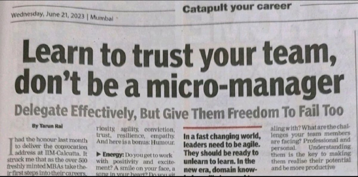 Micromanagement sucks, it can reduce an employee's confidence, extinguish autonomy and will lead to employees seeking work elsewhere 🤷🏼‍♂️
