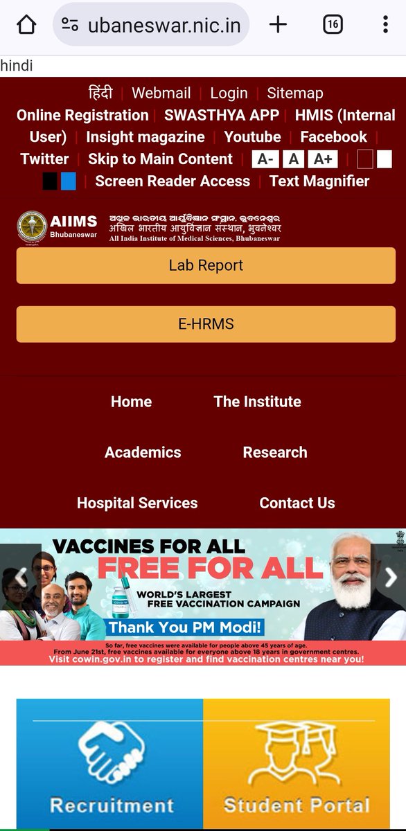 Subham_018's tweet photo. @AIIMSBhubaneswr  Hi team, the link for lab report on website is not opening from last 3 days.
Requesting to plz check asap 
Thanks. https://t.co/xG9wyF82FT