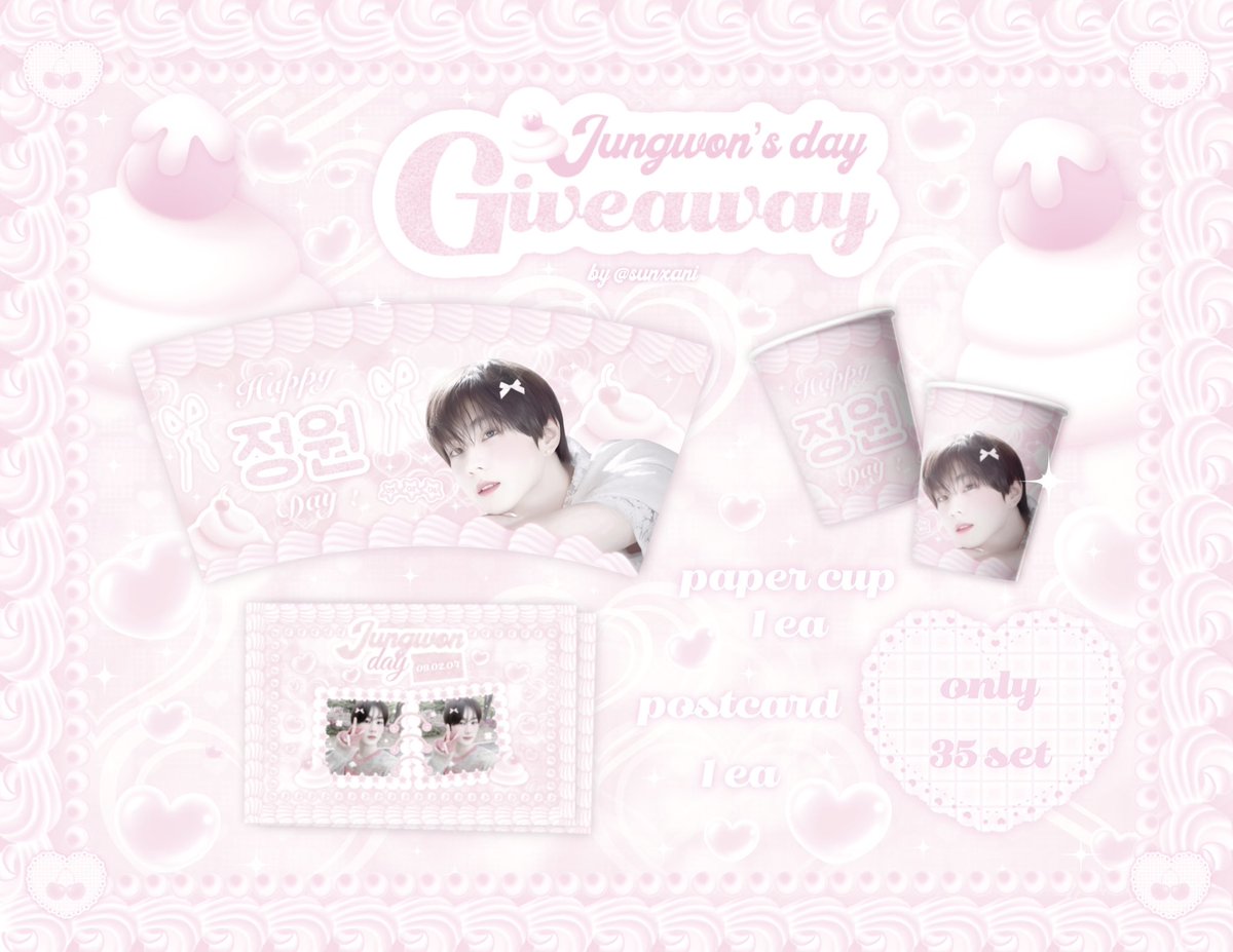 𐐪 kindly retweet 𐑂
giveaway jungwon’s day 🐈🎀🪽

📍 location : @ koffee &amp; co
🗓️ date : 11 feb
⏱️ time : tba 

🗳️ gg from 7 set only

tag from ⇩

for exchange ( pls dm )
♡︎ rt &amp; show this tweet 🐾

#HappyJungwonDay #JUNGWON 
#HappyBirthdayJungwon #Altocumulus_For_Jungwon