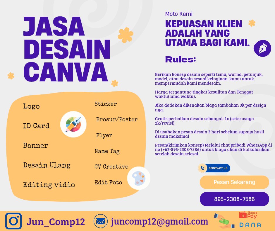 Melayani Jasa Desain chat melalui DM yaa
#designcanva
#jasadesign
#desaincanva
#canvadesign