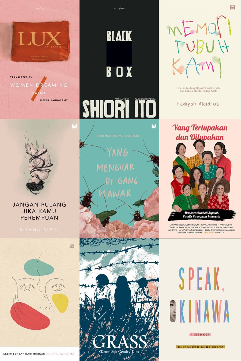saturnestardust's tweet photo. Rekomendasi buku-buku fiksi dan nonfiksi tentang perempuan yang ditulis oleh penulis perempuan 📚

Genres: memoir, literary fiction, history, historical fiction, graphic novel, essay collection https://t.co/kT6BYZrpDF
