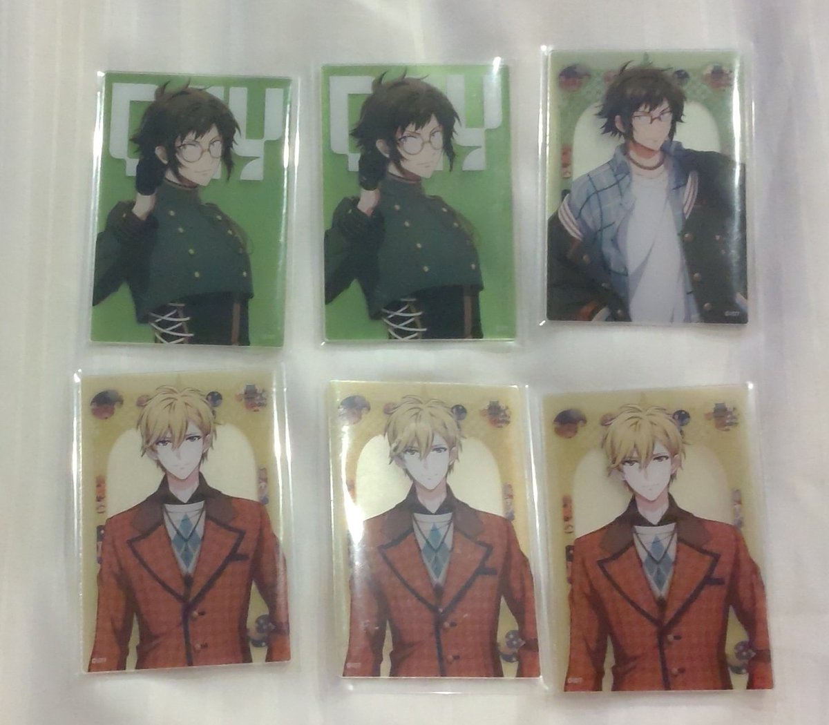 e_ripp's tweet photo. 【交換】アイドリッシュセブン　アイナナ　G4Y　アクリルカード　アクカ

譲≫大和、ナギ (画像参照)

求≫三月

同種優先、8日幕張現地にて手渡し
よろしくお願いします。 https://t.co/WljJ7MZQwJ