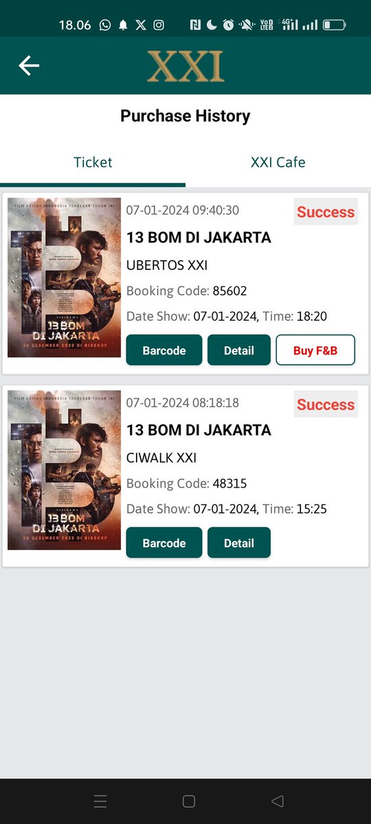 herlitadm's tweet photo. HONEST REVIEW. 2 KALI NONTON FILM @13bomdijktfilm gak nyesel. Karna emang film nya sebagus itu. Sound nya jernih, cast nya maksimal banget acting nya. Terbukti lah ya sampe ada cast yang cedera kaki nya @GBimoo setiap adegan nya gak bikin ngantuk, dan gak bosenin
#13BomDiJakarta https://t.co/OmN9Q0fkbL