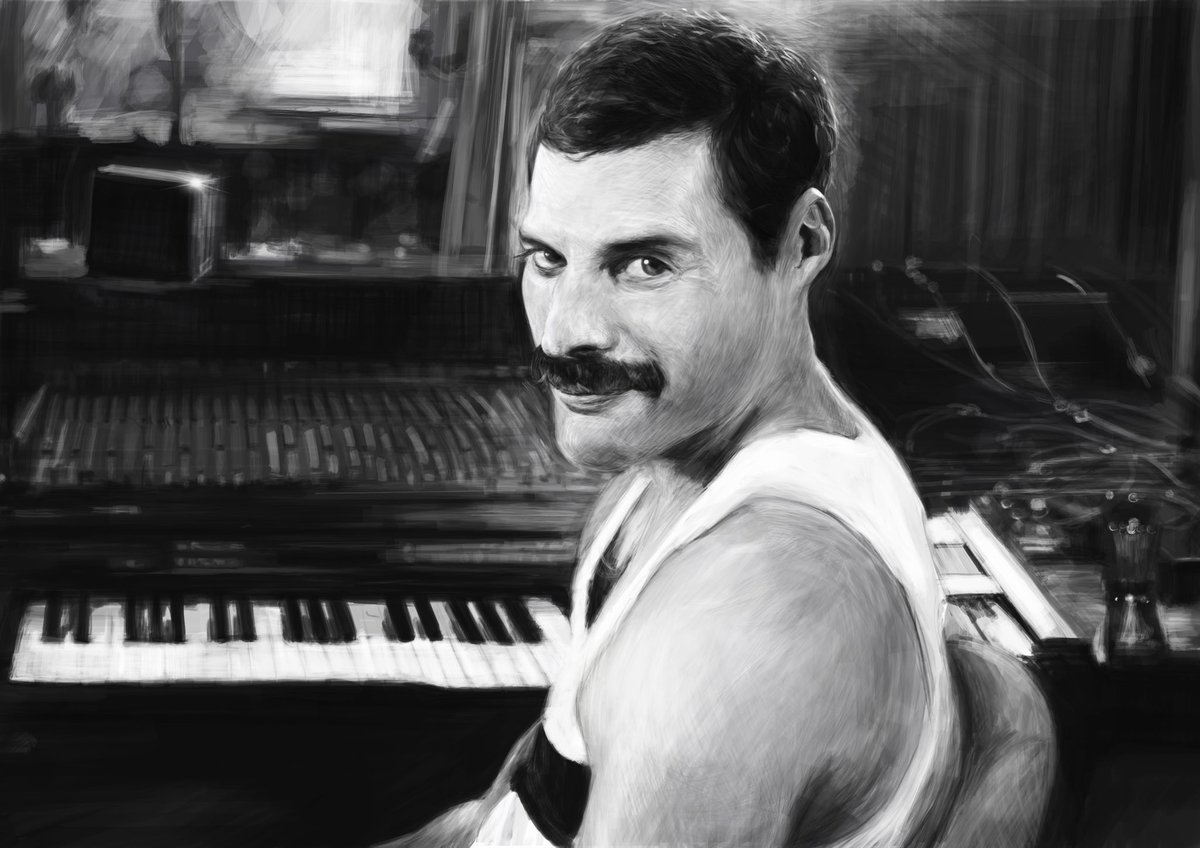 0j_yn's tweet photo. 『 Freddie Mercury 』

Queenのフレディマーキュリーを描いてみました🎨

#freddiemercury #queen #bohemianrhapsody #wearethechampions #dontstopmenow #killerqueen #digitalart #digitalpainting #digitaldrawing #digitalillustration #art #illustration #イラスト https://t.co/3dFghZMX91