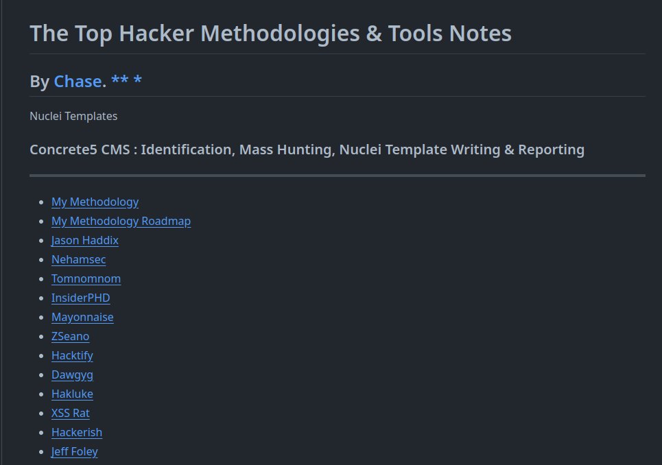 🕵️‍♂️🔍🛠️ The Top Hacker Methodologies &amp; Tools Notes 📝

Concrete5 CMS: Identification, Mass Hunting, Nuclei Template Writing &amp; Reporting

🔗 Link: gist.github.com/ruevaughn/8a8e…

#bugbounty #infosec #bugbountytip 👾🔒🔧