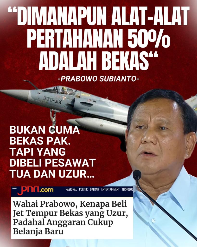 YudhaShanny2's tweet photo. Wahai Prabowo, Kenapa Beli Jet Tempur Bekas yang ng Uz Uzur, Padahal Anggaran Cukup Belanja Baru
.
Megawati, Istora Senayan, Bu Mega, Palestina, Memimpin Indonesia, 19.00 WIB, Pengamat, Hubungan Internasional, Surga, #GanjarUpToDat3, #GanjarMahfud2024 #GanjarMahfudM3nangDebat https://t.co/iiu3rNZkmE