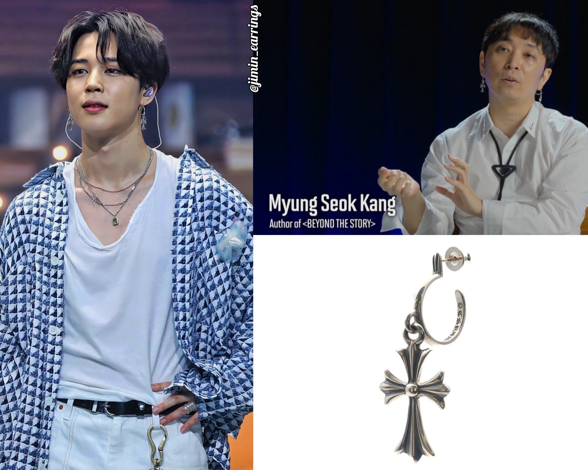 ★BTS JIMIN 着用★【Aphrose】★Sun Moon Pendant 6mm Rin.g★ BTS Army JIMIN “safety Pin Moon” Pendant K-pop Inspired