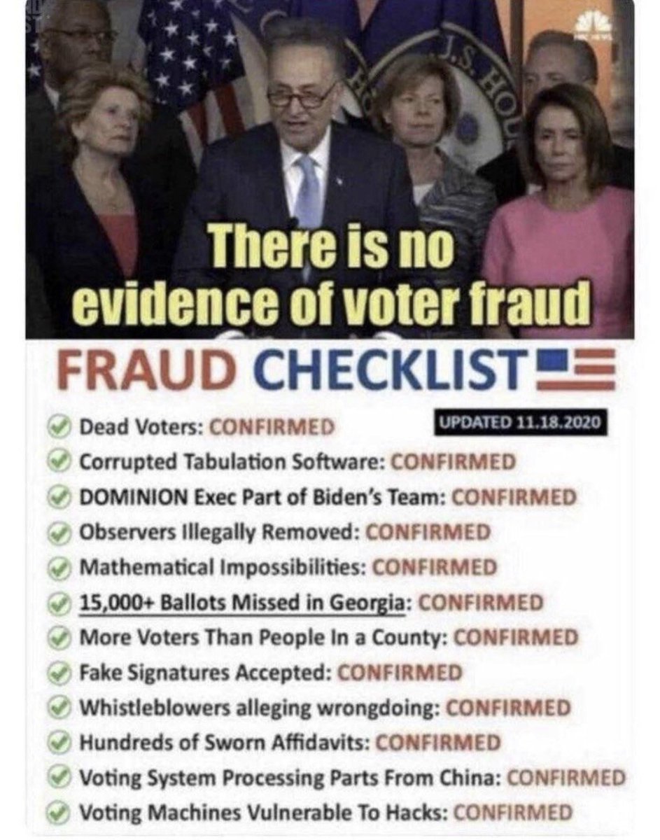 TheEXECUTlONER_'s tweet photo. I keep hearing “there is no evidence of voter fraud.”

How much damn evidence do you want? Stop closing your eyes. Pull your head out. https://t.co/o4WuAFFmo8