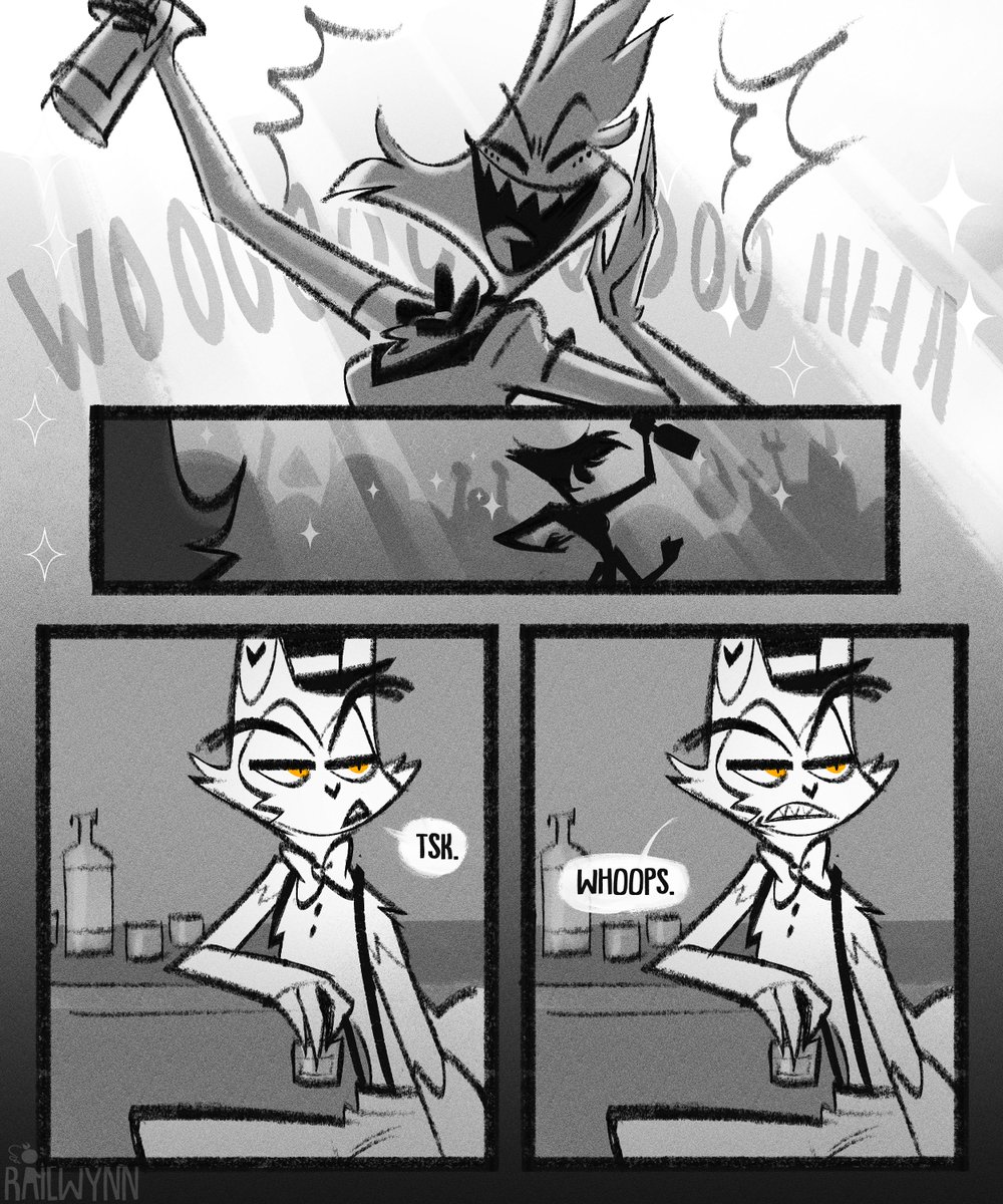 Oh well 🤷‍♀️

(2/4)

#HazbinHotel #HazbinHotelFanart #HazbinHotelAngelDust #HazbinHotelHusk #huskerdust