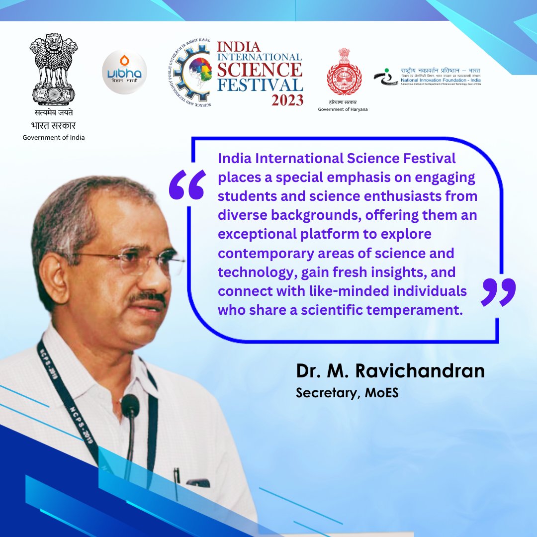 #IISF2023 #IISF

@PMOIndia @DrJitendraSingh @cmohry @moesgoi @Ravi_MoES @PrinSciAdvOff @IndiaDST @karandi65 @CSIR_IND @DrNKalaiselvi @DBTIndia @CSIR_NIScPR @nifindia @Vibha_India #SMCC #IISFInsights #ScienceForEveryone #InspireInnovation #DiscoverSTEM #ScienceCelebration