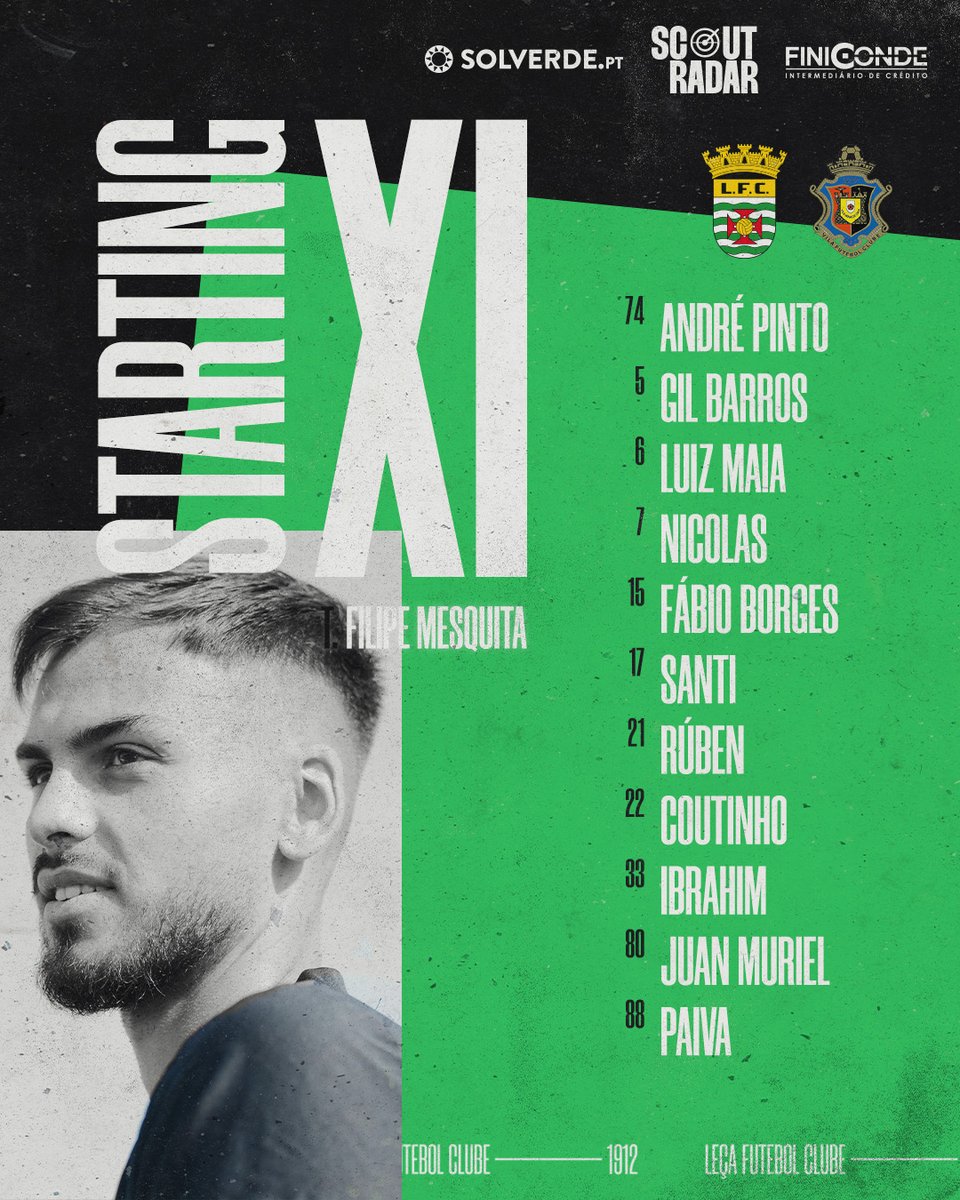 lecafcoficial's tweet photo. 📳⚽ ONZE INICIAL // STARTING XI
👉 Estes são os escolhidos para a batalha frente ao Vila FC. 💚
#UmBradoDoNossoPeito #LeçaFutebolClube #FCALFC https://t.co/dTcNJSF8wq