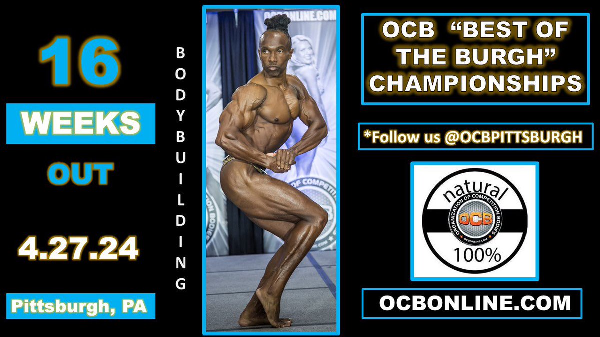 SonshineFitness's tweet image. ⏰PRE-CONTEST COMMITMENT TIME🎯
#16WEEKSOUT
.
➡️ FOLLOW @ocbpittsburgh 
✔️OCB PRO QUALIFIER
✔️YORTON CUP PRO WORLD CHAMPIONSHIPS QUALIFIER 
For updated event details and to register, CLICK HERE: 

ocbonline.com/events/eventin… 

#ocb #proqualifier #natty #ocbpittsburgh #bestoftheburgh