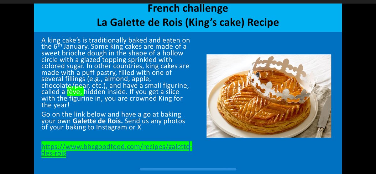 Hola! On the 6th of January, Spanish people will be celebrating “el Dia de los Reyes Magos”. Please have a read of the slides and have a go at entering the Spanish and French challenge 😀 
@allsaintscc_2023 
#eldiadelosreyesmagos👑🎁🎉  
#6thjanuary  #epiphany