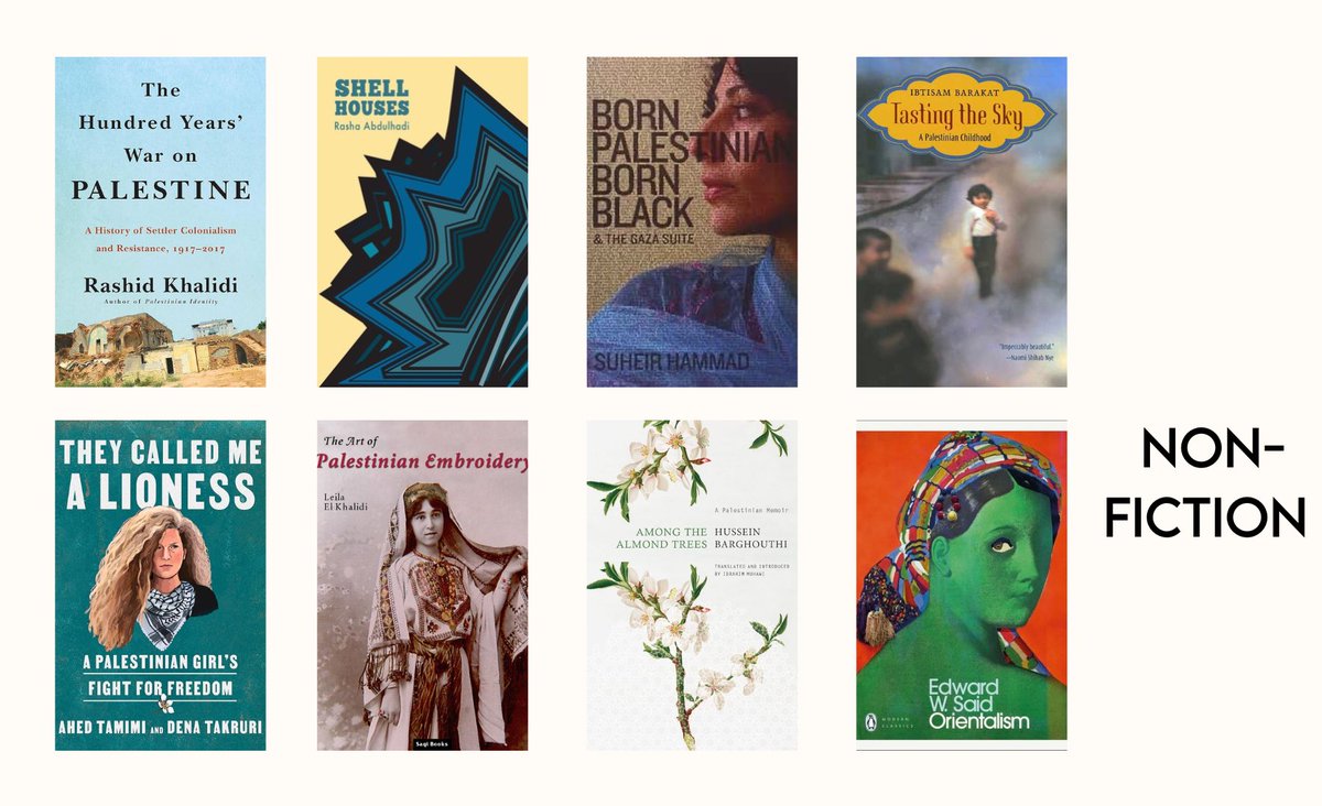 lifeofsue_'s tweet photo. books by palestinian authors 📚 🇵🇸 🍉 https://t.co/I9OWRuaxdw
