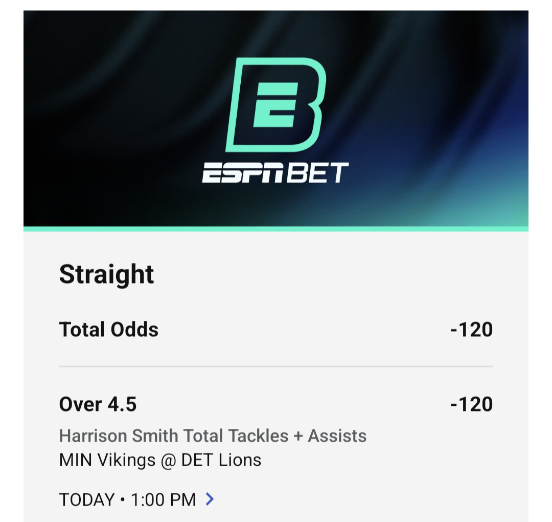 IDP_Baumer's tweet photo. Running it back again! Vikings are fighting for playoffs, and Lions can improve their seeding by one.
Parlay at .75u
Smith straight for 1u
#GamblingTwitter
#nflbets
#IDProps
@propsdotcash https://t.co/Nf23YAoU0n