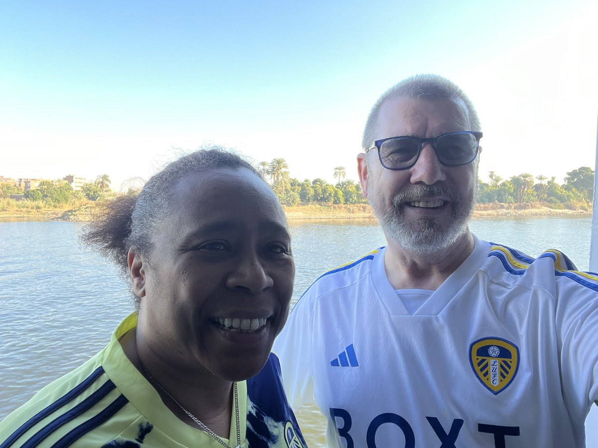 BerickTomes's tweet photo. @leedsunitedtv speaking of floods.. left flooded East Yorkshire on Thursday, now enjoying the match on a cruise on The Nile https://t.co/uPaP8773ho