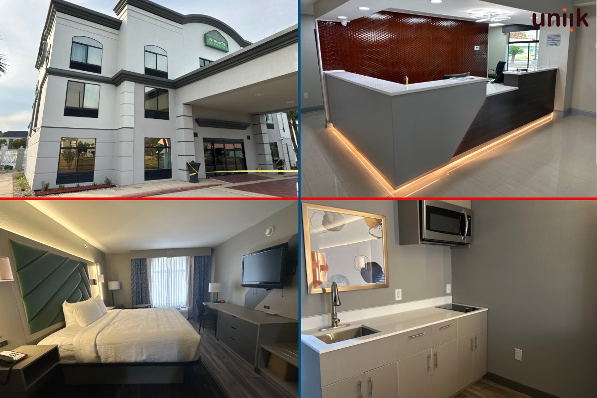 UniikCo's tweet photo. The reimagined Wingate by Wyndham in the Lake Charles Area in Louisiana!

#uniik #interiordesign #hoteldesigns #hotelinterior #hospitalitydesign
#commercialinteriors
#instainteriors #instahotel
#wyndham #wingate #sulphur https://t.co/5MZ3Mv8yIJ
