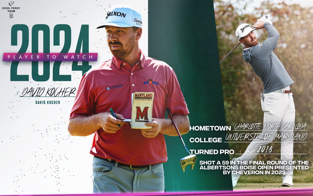 Korn Ferry Tour (@kornferrytour) on Twitter photo After finishing 49th on the Points List a season ago,
<a href="/davidkocher21/">David Kocher</a> looks to take it to the next step and earn his TOUR card in 2024. After finishing 49th on the Points List a season ago,
<a href="/davidkocher21/">David Kocher</a> looks to take it to the next step and earn his TOUR card in 2024.