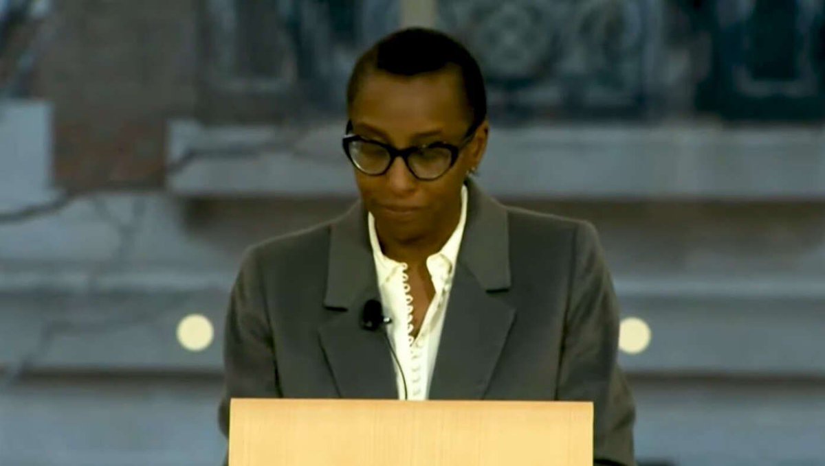 TheBabylonBee's tweet photo. Claudine Gay Gives Tearful Resignation Speech Entitled 'Gettysburg Address' https://t.co/i7WzsPIGXN https://t.co/HI6w4538O2
