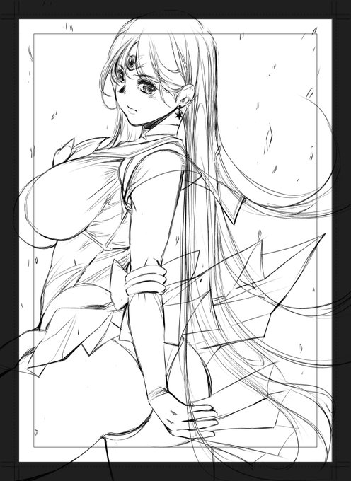 令和6年1月7日描
唐突にセーラーマーズ。
格付けチェックがあったから…とかじゃないんですけど、巫女さん描いてたらレイちゃんになったん 