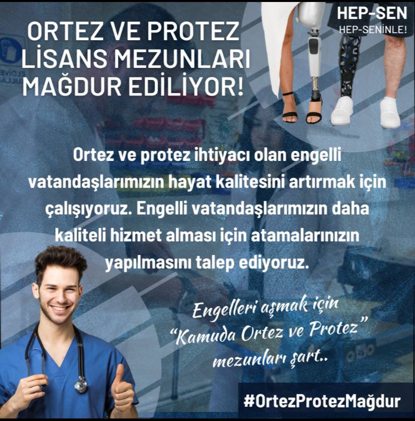 Doğuştan ve sonradan olan kazalar, hastalıklar ve yaş alan nüfustaki artış, kol, bacak veya gövde gibi vücut bölümlerinde işlevsel azalmalara veya kayıplara yol açmaktadır.
<a href="/saglikbakanligi/">T.C. Sağlık Bakanlığı</a>
<a href="/sbshgm/">Sağlık Hizmetleri Genel Müdürlüğü</a>
<a href="/tcbestepe/">T.C. Cumhurbaşkanlığı</a>
#OrtezProtezMağdur