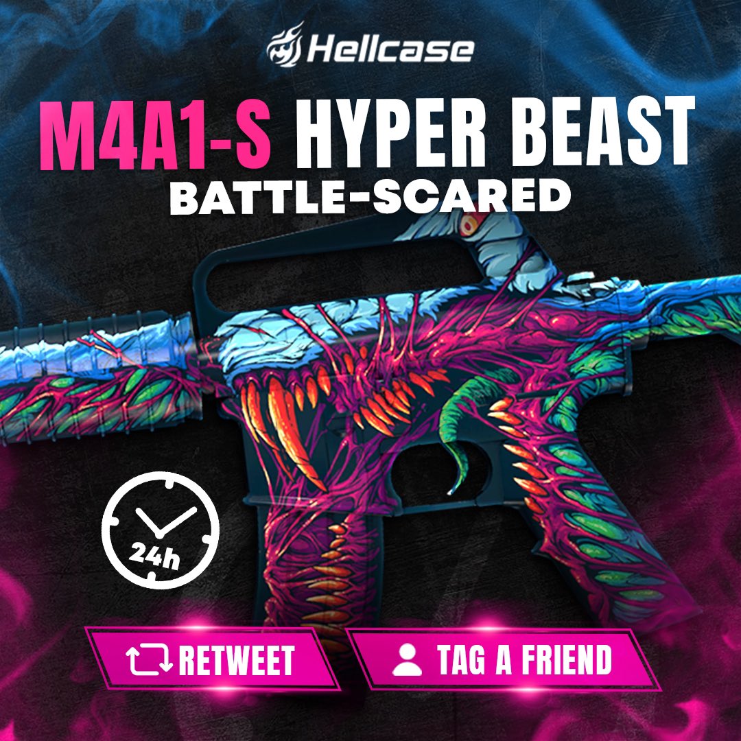 hellcase's tweet photo. 🎁 FAST GIVEAWAY 🏁

👇 Tag Your Best Friend &amp; Like
🚀 Follow us
🔥 Retweet this post
😎 The winner of the previous giveaway is @cosmin_cojo09 

#hellcase #csgo #cs2 #csgoskin #csgoskins #csgoskinsgiveaway #csgocases #csgocase #hellcasegiveaway #csgoskinsfree #csgoskinsgiveaway https://t.co/Kr1vyOmdlr