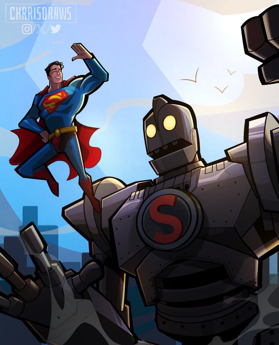 Iron Giant meets SU--PER--MAN 🤖

#superman #irongiant #art #artist