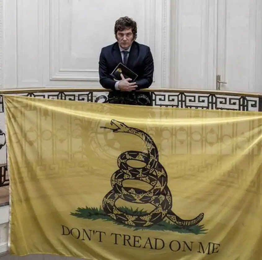 sweeter_gxs's tweet photo. Imaginate que tu bandera sea la de una serpiente yanki sacando la lengua con supuesta rebeldía, sabés qué? dejá, me quedo con el escudo justicialista totalmente superior, nacional, cargado de historia y de conquistas. 

Tu serpiente nos va a convertír en colonia. https://t.co/DMqc8a6BDs